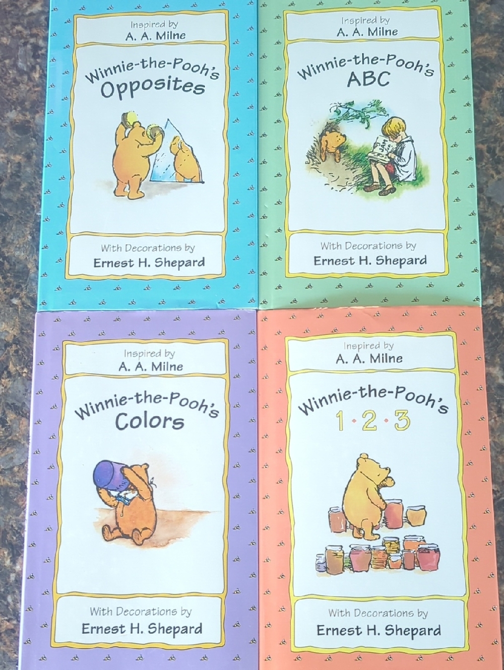 Winnie-the-Pooh Board Book Set - Colors, ABC, 1-2-3, Opposites